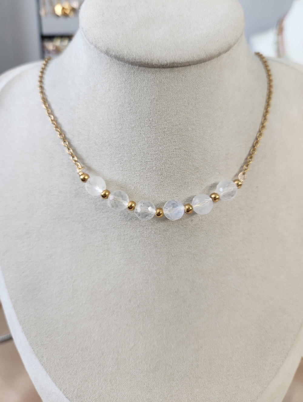 Faceted Moonstone Necklace
